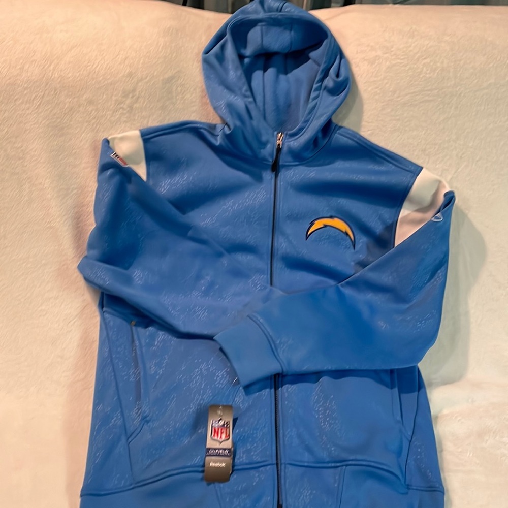 NFL Chargers XL Onfield Reebok Full Zip Hoodie NWT!